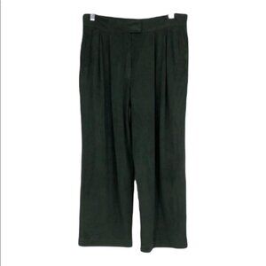 Mango green suede cropped  trousers size 6